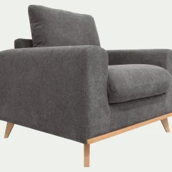 Fauteuil en tissu storm - gris moyen