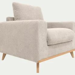 Fauteuil en tissu storm - beige roucas