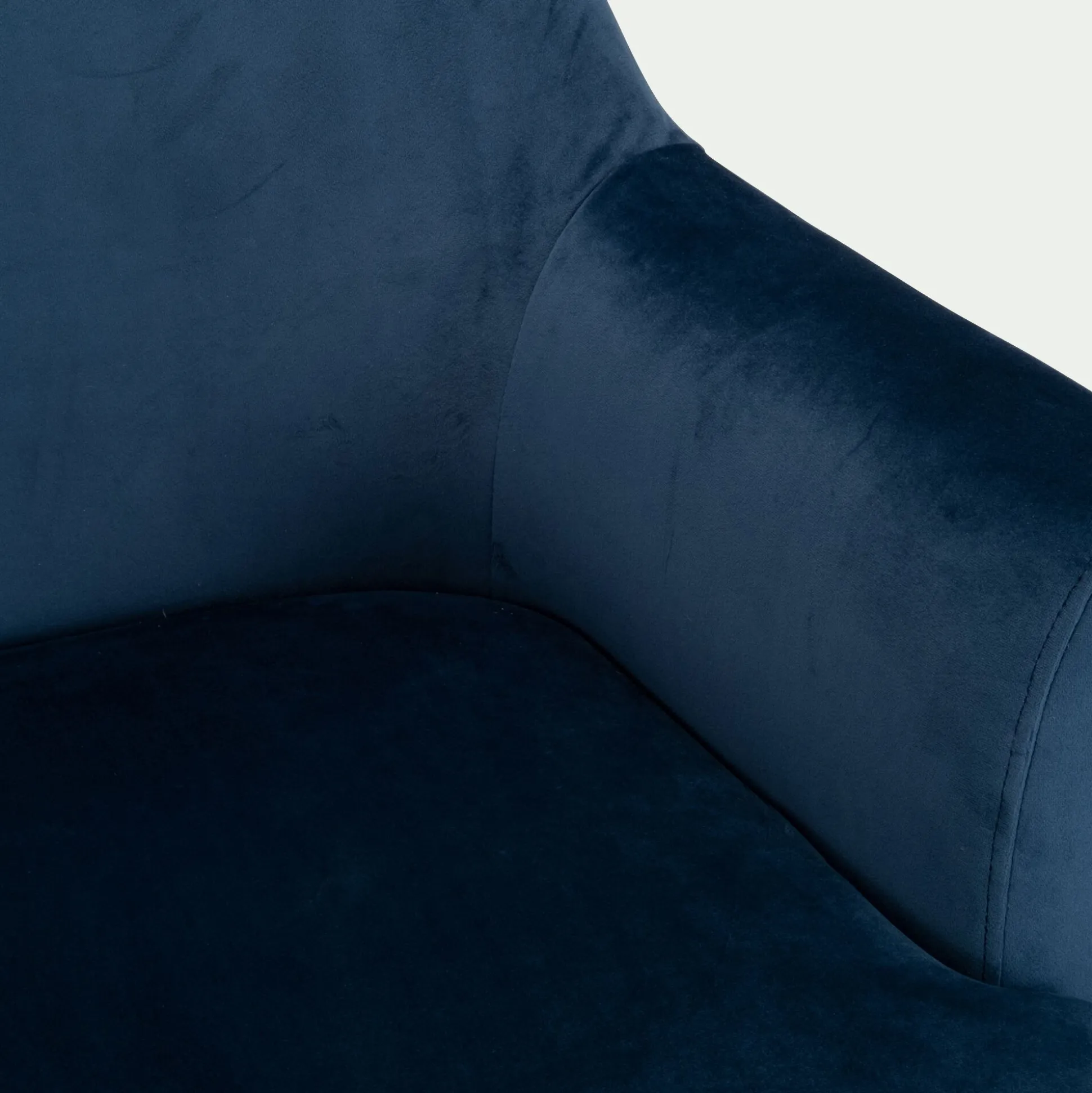 Fauteuil en velours - bleu myrte