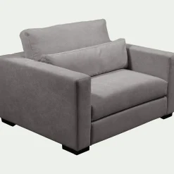 Fauteuil fixe en tissu Bloq - gris