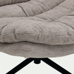 Fauteuil pivotant en tissu - taupe