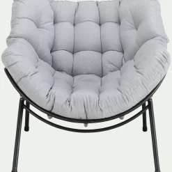 Fauteuil relax en tissu - gris borie