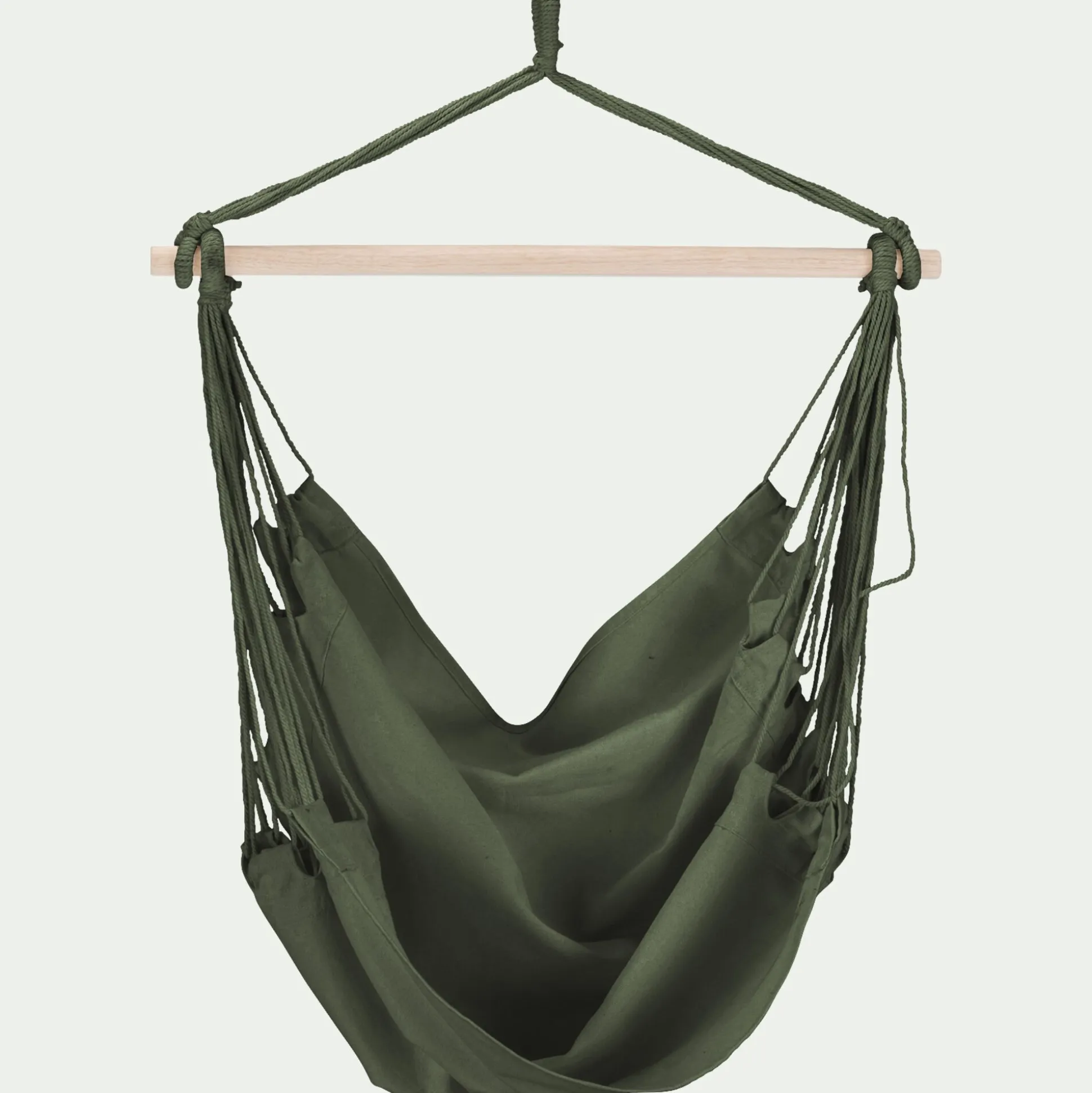Fauteuil suspendu en polycoton - vert cèdre
