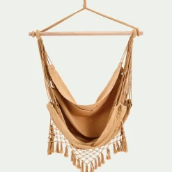 Fauteuil suspendu en polycoton - beige nèfle