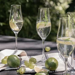 Flûte à champagne en verre 20cl - transparent