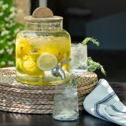 Fontaine à boisson en verre 3,5l - transparent