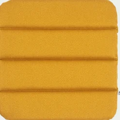 Galette de chaise indoor & outdoor en tissu déperlant - jaune argan