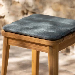 Galette de chaise indoor & outdoor en tissu déperlant - vert cèdre