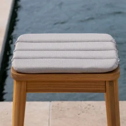 Galette de chaise indoor & outdoor en tissu déperlant - beige alpilles