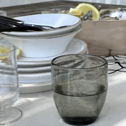 Gobelet en verre bullé 35cl - gris