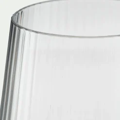 Gobelet en verre strié 39cl - transparent