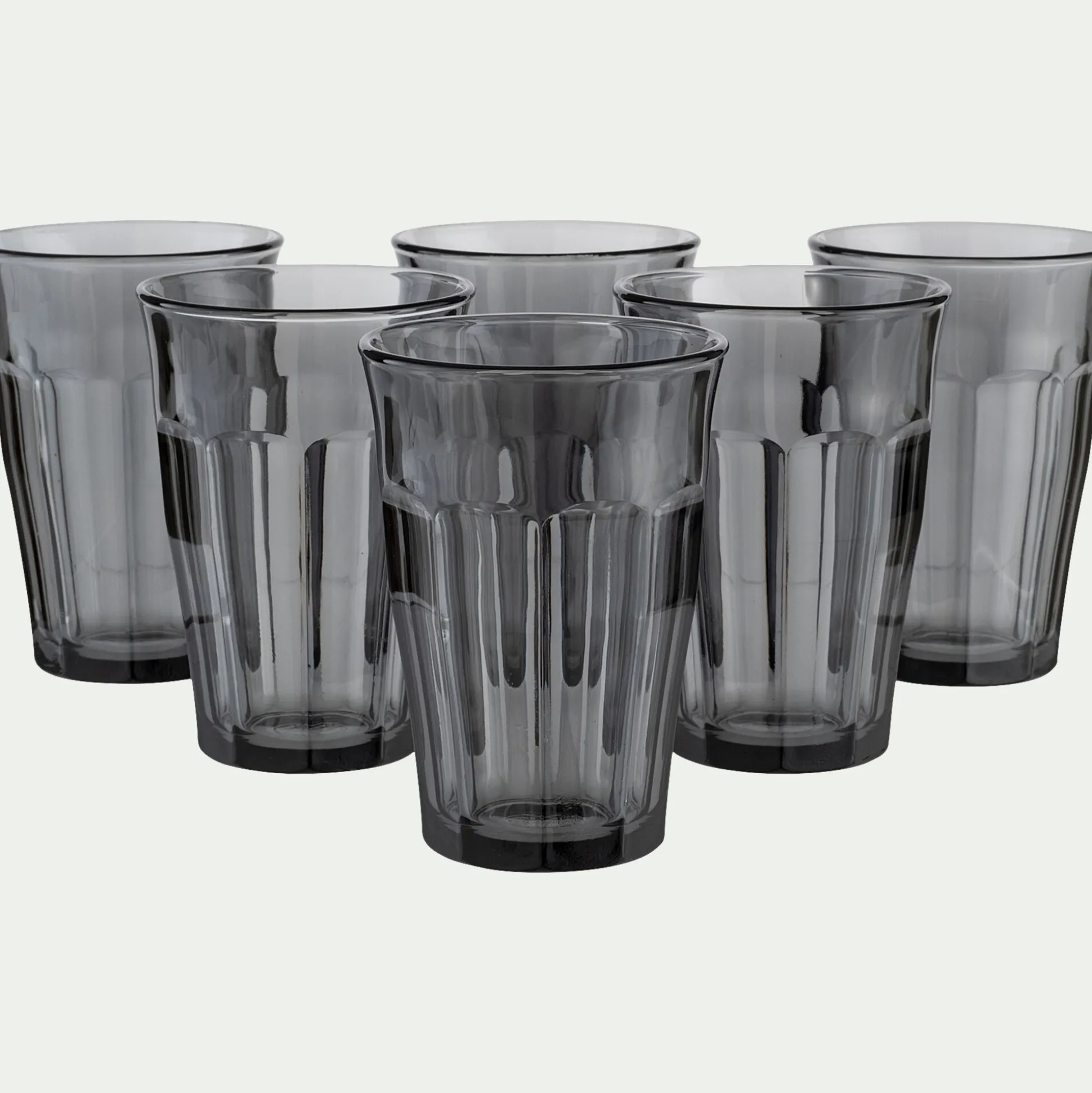 Gobelet haut en verre 36cl - gris