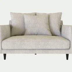 Grand fauteuil fixe en tissu monclar - beige roucas