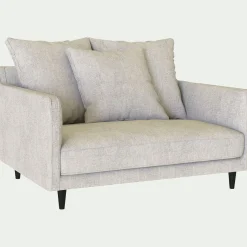 Grand fauteuil fixe en tissu monclar - beige roucas