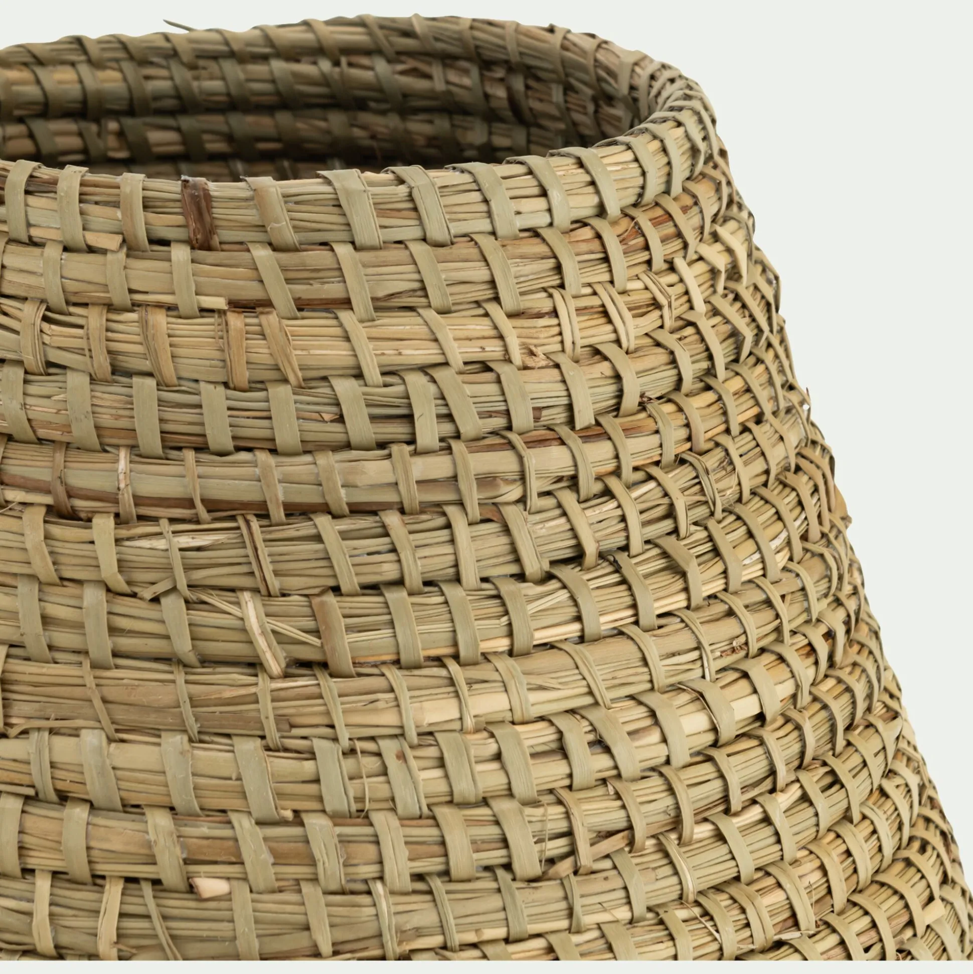 Grand vase en jonc de mer tressé H40cm - naturel