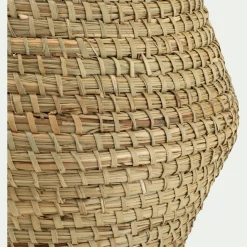 Grand vase en jonc de mer tressé H40cm - naturel
