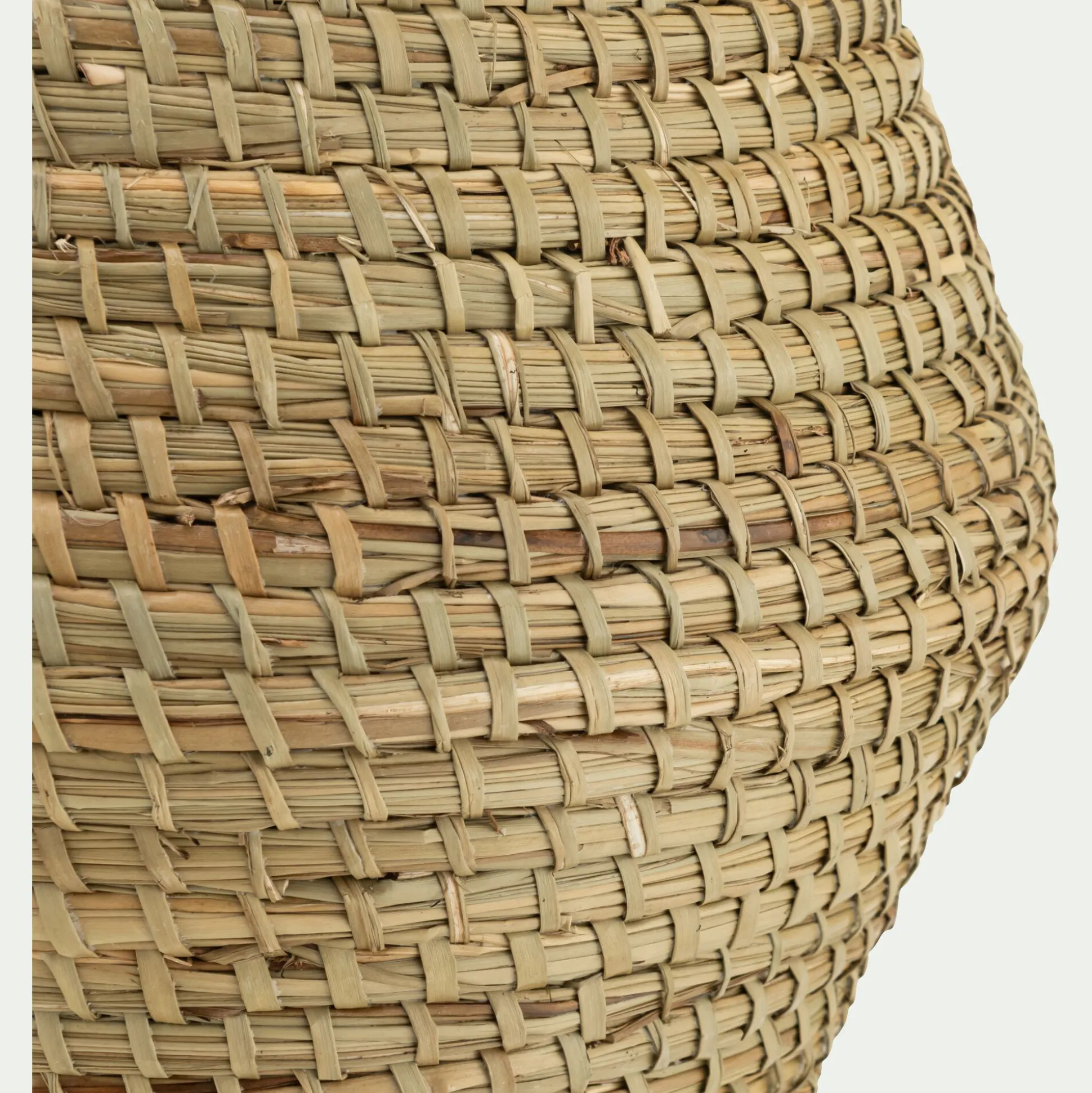 Grand vase en jonc de mer tressé H40cm - naturel