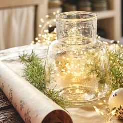 Grand vase en verre trouble D20xH24cm - transparent