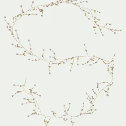 Gurilande de Noël en fer et en verre L183cm - doré