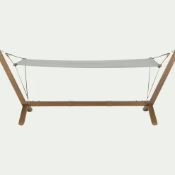 Hamac en acier effet teck - beige