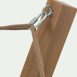 Hamac en acier effet teck - beige