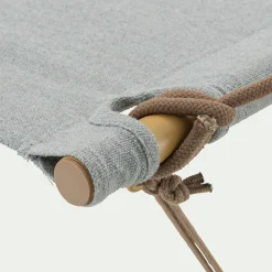 Hamac en acier effet teck - beige