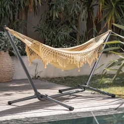 Hamac en polycoton - beige nèfle