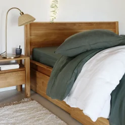 Housse de couette en lin lavé 260x240cm - blanc capelan