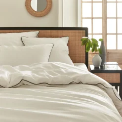 Housse de couette en percale de coton 260x240cm - blanc