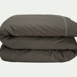 Housse de couette en percale de coton 240x220cm - vert cèdre