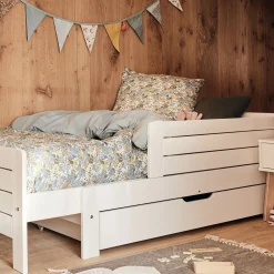 Housse de couette enfant 140x200cm et 1 taie d'oreiller 65x65cm en coton - motifs butine nuit