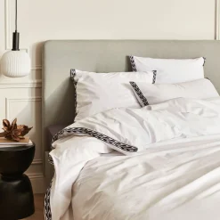 Housse de couette 260x240cm en percale de coton - blanc