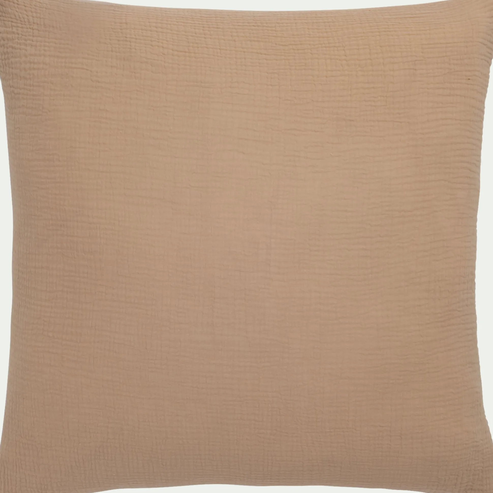 Housse de couette 240x220cm et 2 taies d'oreiller 63x63cm en double gaze de coton - beige alpilles