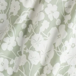 Housse de couette 240x220cm et 2 taies d'oreiller 63x63cm en coton motif floral - vert