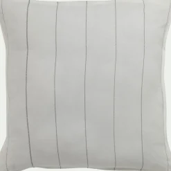 Housse de couette 240x220cm et 2 taies d'oreiller 65x65cm en flanelle de coton à rayures - blanc