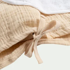 Housse de matelas à langer en gaze de coton bio 67x47cm - beige