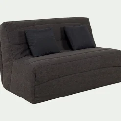 Housse pour canapé BZ et 2 housses de coussin 160x200cm - gris anthracite