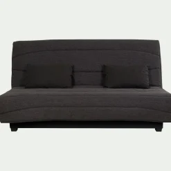 Housse pour clic-clac 130x190cm et 2 housses de coussin - gris anthracite