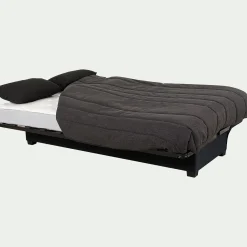 Housse pour clic-clac 130x190cm et 2 housses de coussin - gris anthracite