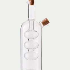 Huilier et vinaigrier en verre - transparent