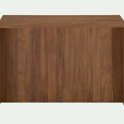 Ilot central de cuisine avec rangement en acacia L140cm - bois foncé