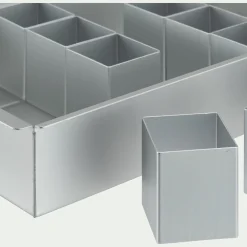 Kit moule à gâteau modulable chiffres et lettres en aluminium - gris métallisé