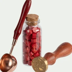 Kit pour sceau de cire rouge - rouge