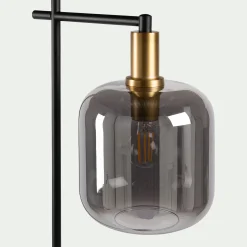 Lampadaire en acier - noir