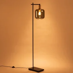 Lampadaire en acier - noir