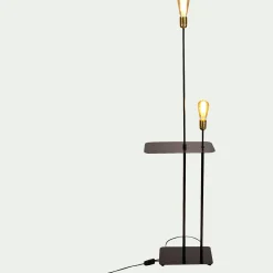 Lampadaire en métal H135cm - noir