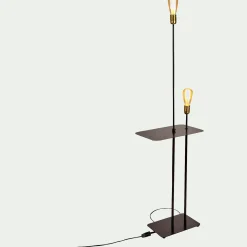 Lampadaire en métal H135cm - noir