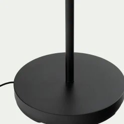 Lampadaire électrifié droit en acier H180cm - noir