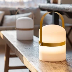 Lampe à poser extérieur nomade D10cm - jaune