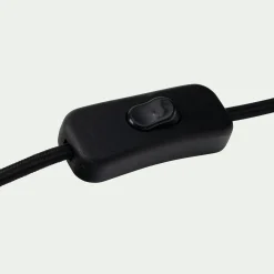 Lampe à poser électrifiée en verre et en fer - vert